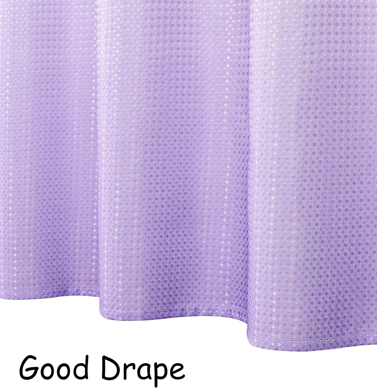Central Park Lavender Ombre Waffle Weave Shower Curtain Water Resistant Gradient Print Bathroom Spa Hotel Decorative Fabric Shower Curtain Liner with 12 Grommets, Cream White to Purple, 70"x72"
