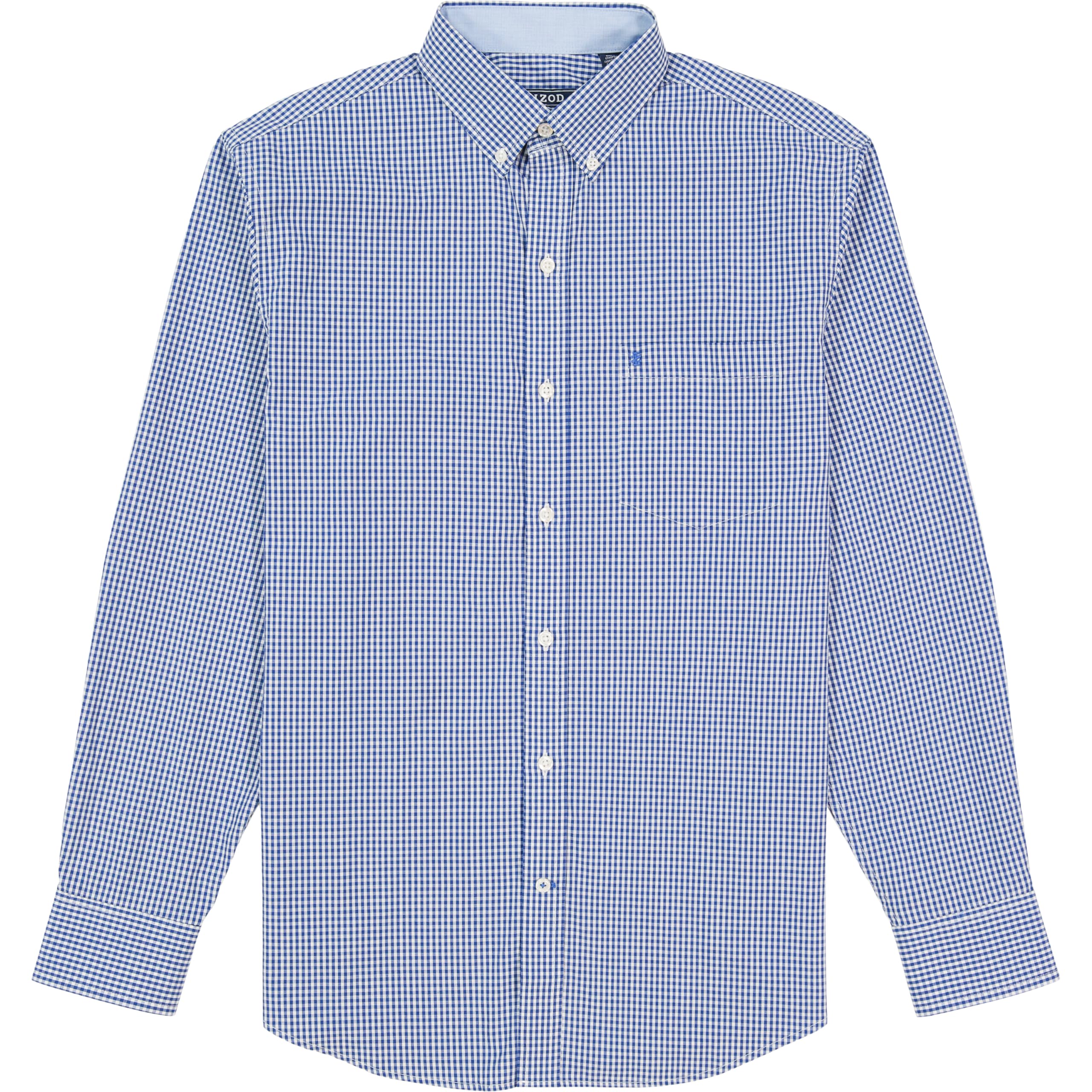 Izod Koszula na guziki męski Big and Tall Button Down Long Sleeve Stretch Performance Gingham Shirt