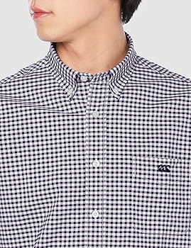 Amazon | [カンタベリー] L/S STRETCH GINGHAM CHECK BD SHIRT ロング 