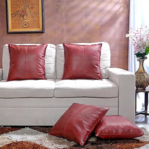 Miniatura 7 de Funda de almohada de piel de cordero  Funda de cojín decorativa para sofá  Fundas para sala de estar y dormitorio, 18 x 18 pulgadas  SPN Caja Roja