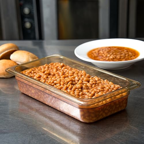 Miniatura 4 de Carlisle FoodService Products 3086013 StorPlus - Sartén para alimentos de alta temperatura, 2.5 pulgadas de profundidad, tercer tamaño, ámbar