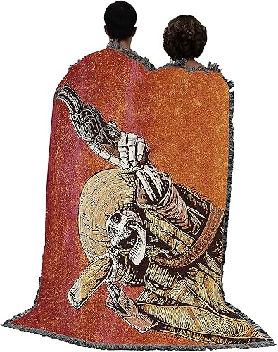 Miniatura 3 de Pure Country Weavers Manta de esqueleto Shot for Shot por David Lozeau, tapiz de fantasía para regalo, tejido de algodón, fabricado en los Estados