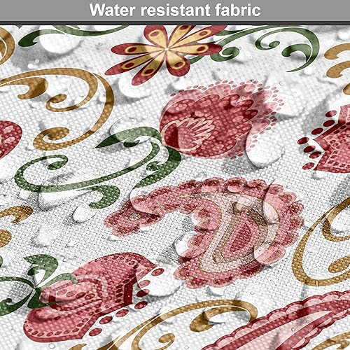 Miniatura 330 de Ambesonne The Yard - Tela de hibisco de flores tropicales en tonos de la vida real, tela decorativa para tapicería, cestas de almacenamiento