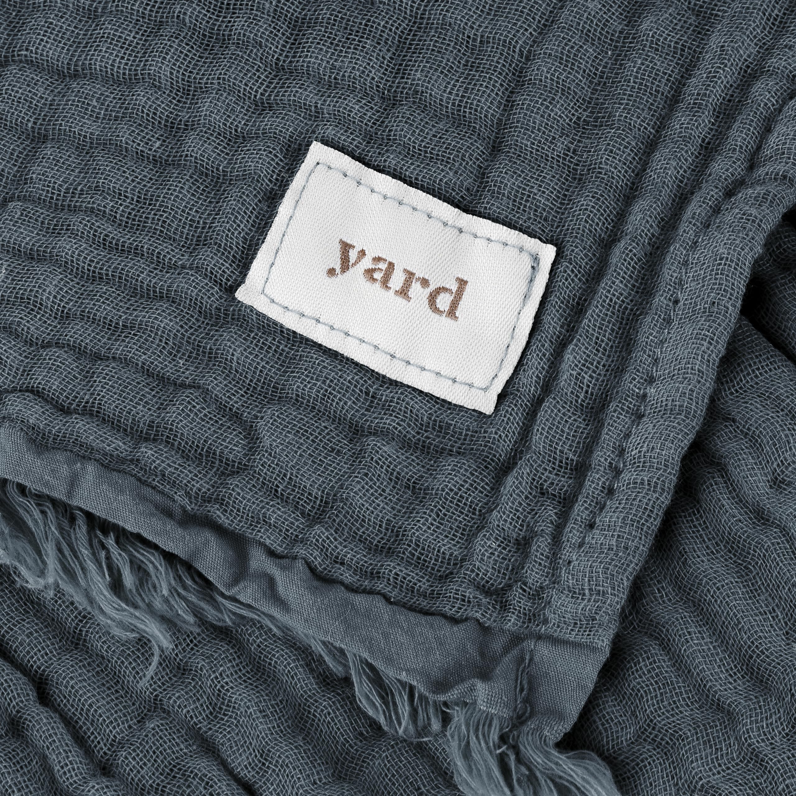 Yard furn Lark Cotton Muslin Throw - Soft Crinkle Texture Blanket (Dusk - 130x180cm) - Image 3