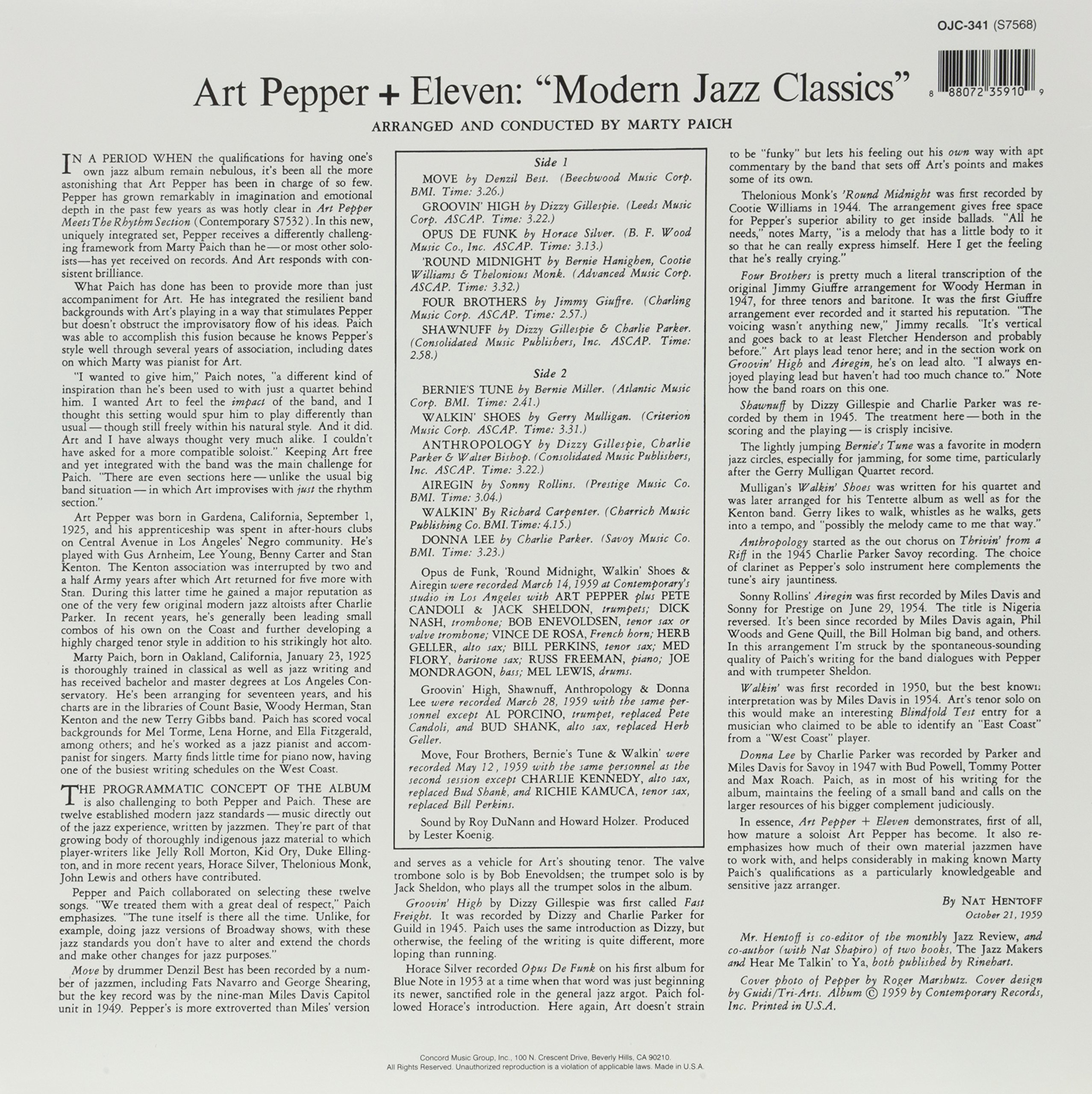Art Pepper + Eleven: Modern Jazz Classics