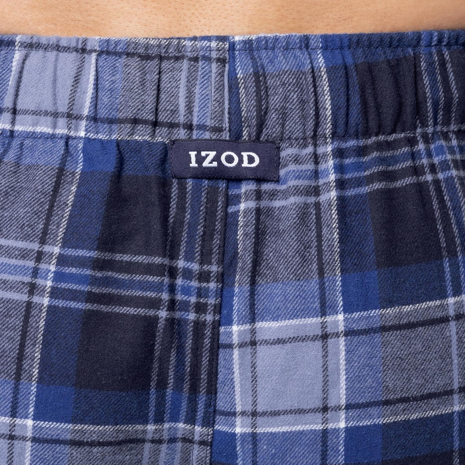 IZOD mens Long Sleeve Jersey Top and Flannel Pants Pajama Sleep Set - Image 6