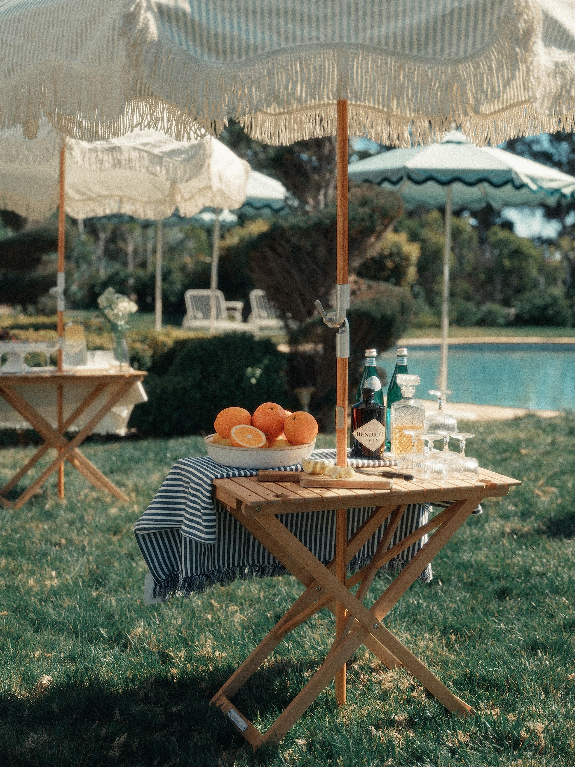 folding patio table with umbrella hole Business & Pleasure Co. Tall Picnic - Perfect Outdoor Table for Picnics and Hosting - 4 Wine Glass Holders - Model:BGSW6000-H Buy Nike Kids' Backpack Fish Body Sore Treatment resistant metal construction for