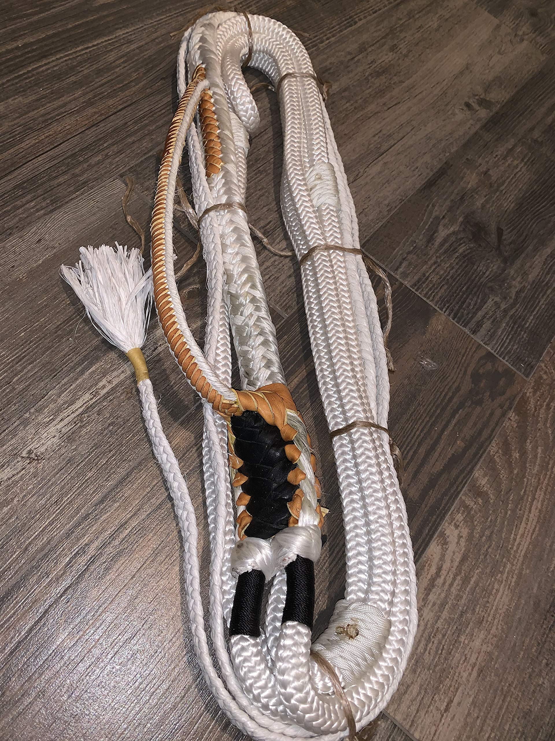 Bull Rope - The Ghost Rope - EPT Signature White on White Pro 9/7 LH Soft 3/4 x 3/4 Bull Riding 16'