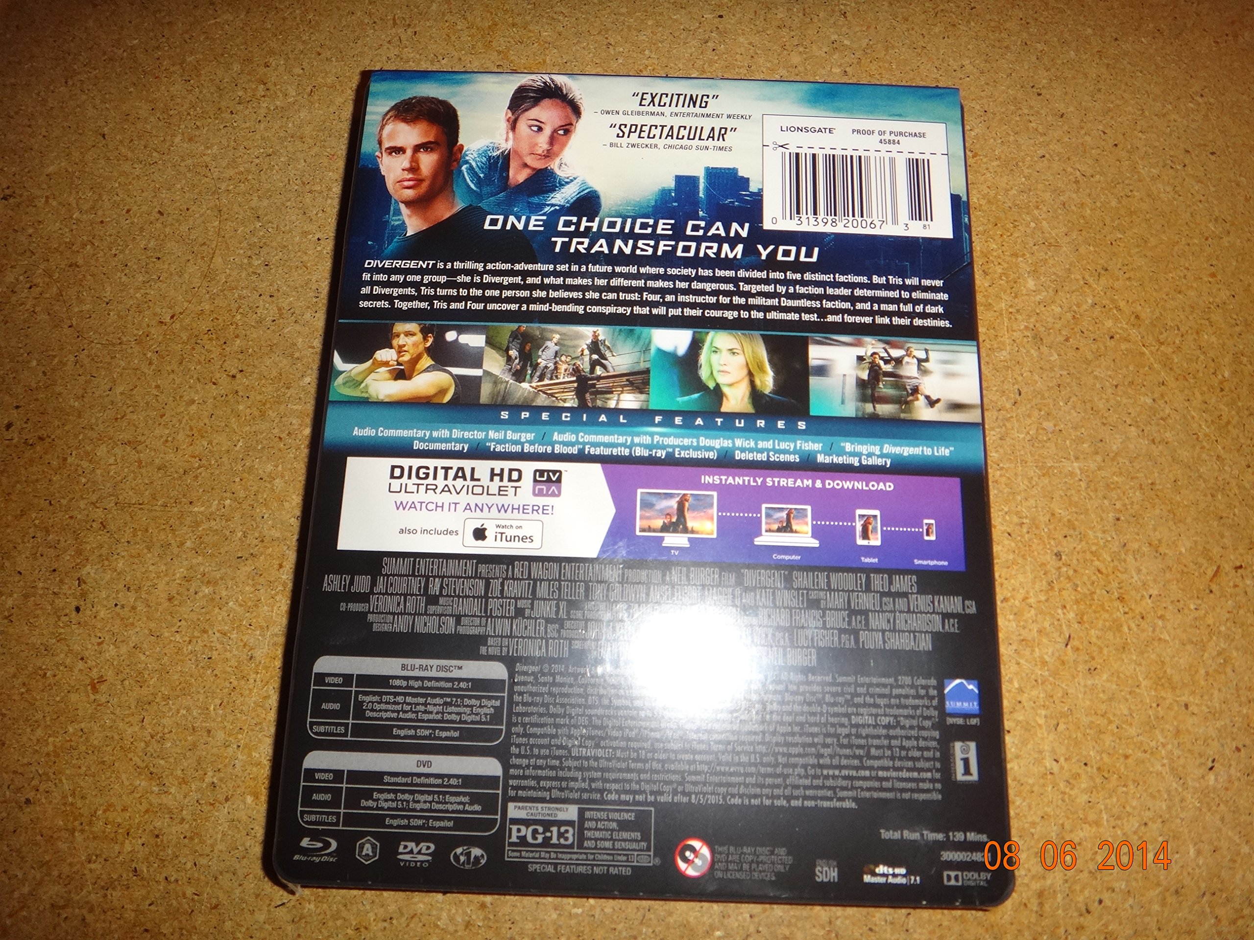 Divergent, Limited Edition Steelbook