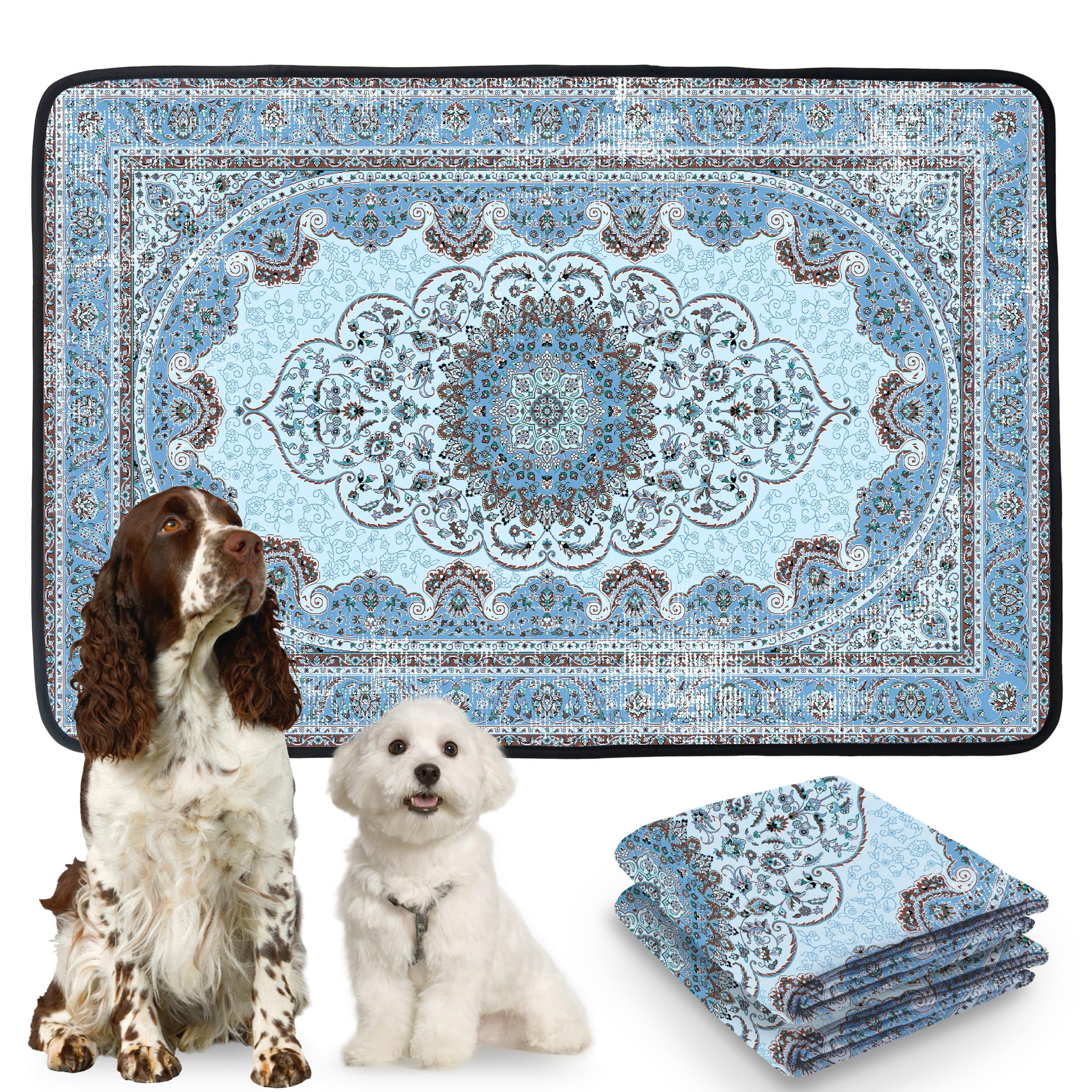 PatiencET Washable Pee Pads for Dogs Cat Litter Mat 72'' x 72" Super Absorbent Leakproof Reusable Puppy Pads 1 Pcs Puppy Training Pad with Non-Slip