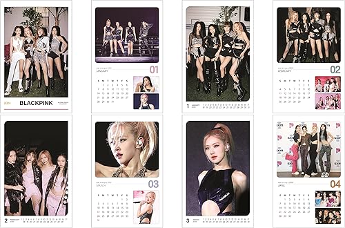 Miniatura 2 de KPOP IDOL Group 2024 - Calendario de pared (rosa negro)