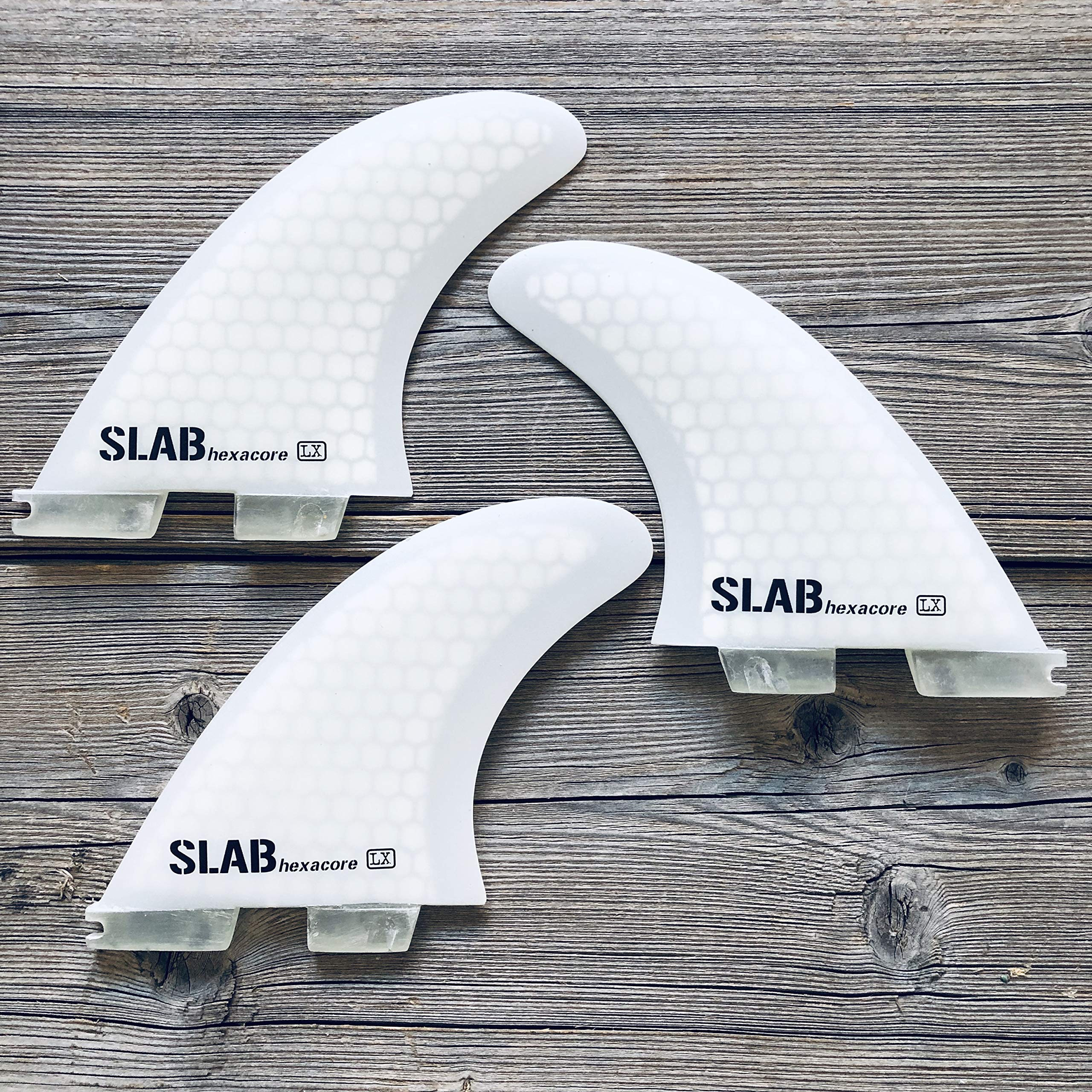 Slab-Surf Fins Thruster hexacore Full White Talla L 2 tabs Clic