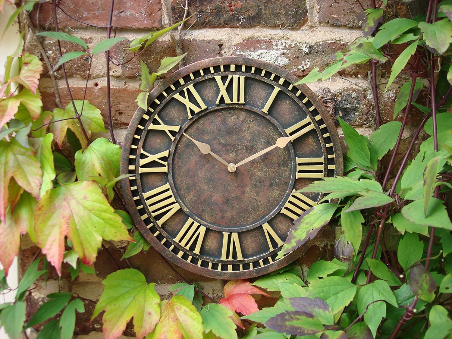 HH Home Hut Outdoor indoor Garden Wall Clock Hand Painted church clock
