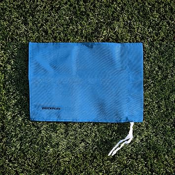 QUICKPLAY Spare Corner Flags - Set of 4 | Vibrant Red, Blue, Green, Yellow & Orange Flags | Fits Up To 50mm Poles | Weather-Resistant Polyester | Ideal for Football Matches & Training