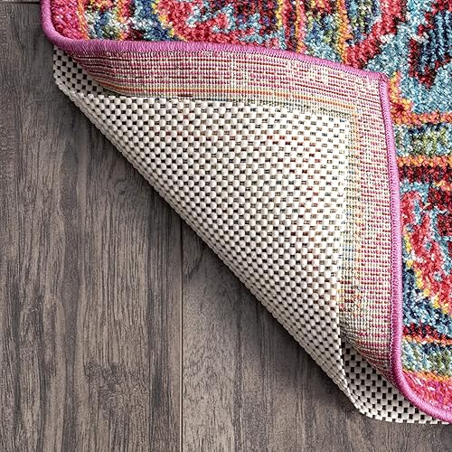 Miniatura 2 de nuLOOM Beau Comfort - Almohadilla antideslizante para alfombra, 5 x 8 pies, color blanco