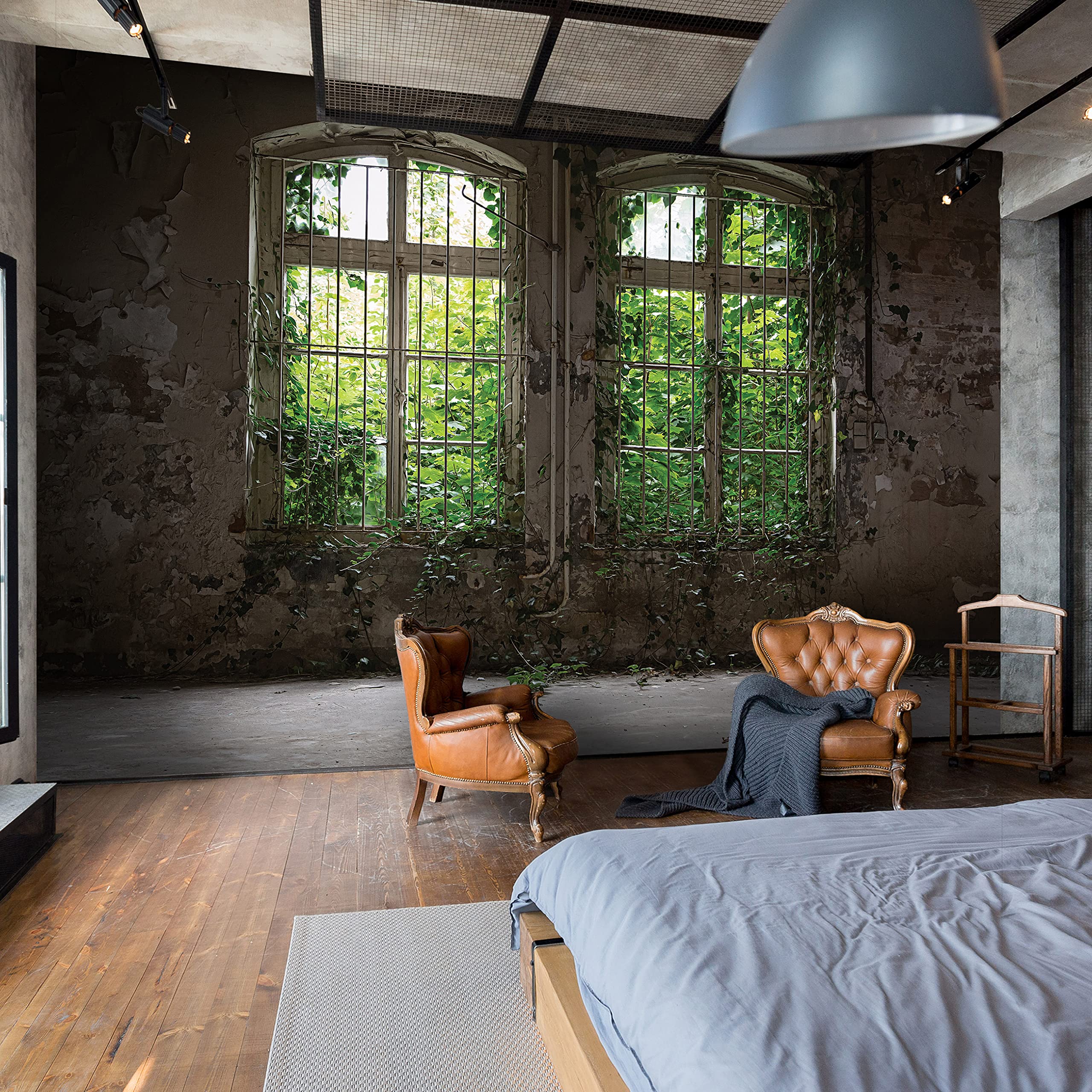 WallArena Vlies Fototapete, Grün, | Fototapeten - Tapeten - für Wohnzimmer Schlafzimmer - Vliestapete Wandtapete Tapete 3D Effekt- inkl. Kleister