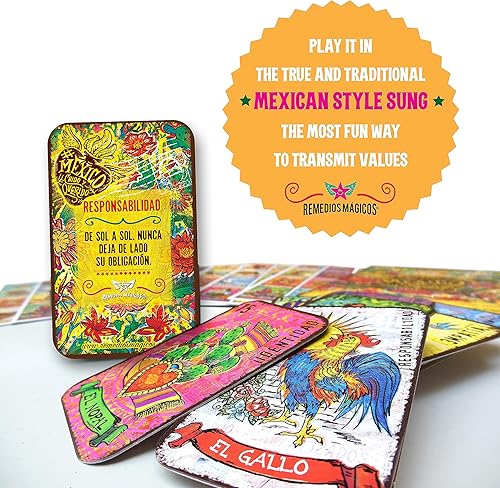 Miniatura 6 de Deluxe Mexican Loteria como se ve en Shark Tank México - Set de bingo mexicano - La forma más divertida de aprender valores y español (Lotería de