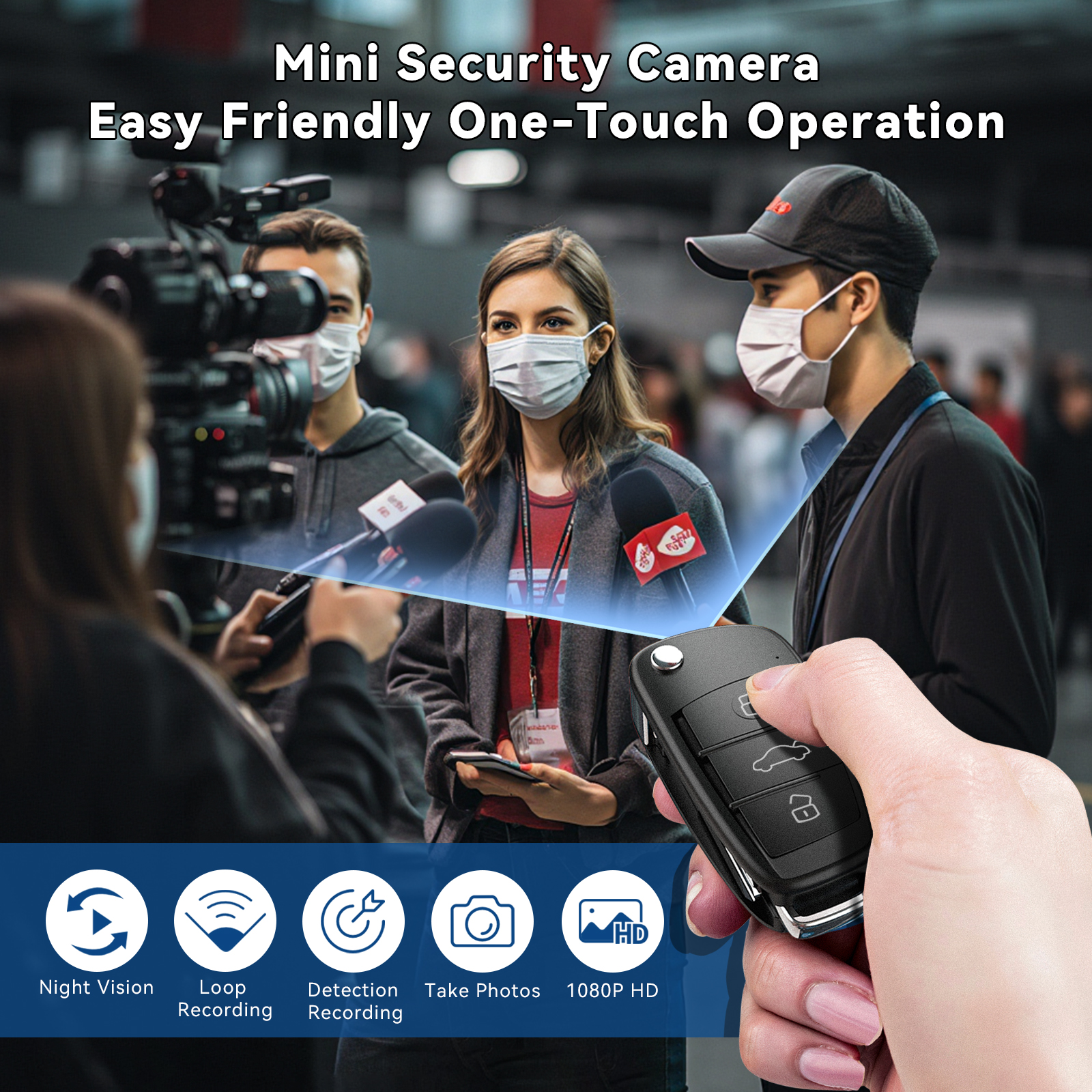 Amazon.com: DTCRCH 64G 1080P HD Key Fob Camera,Nanny Cam for Home