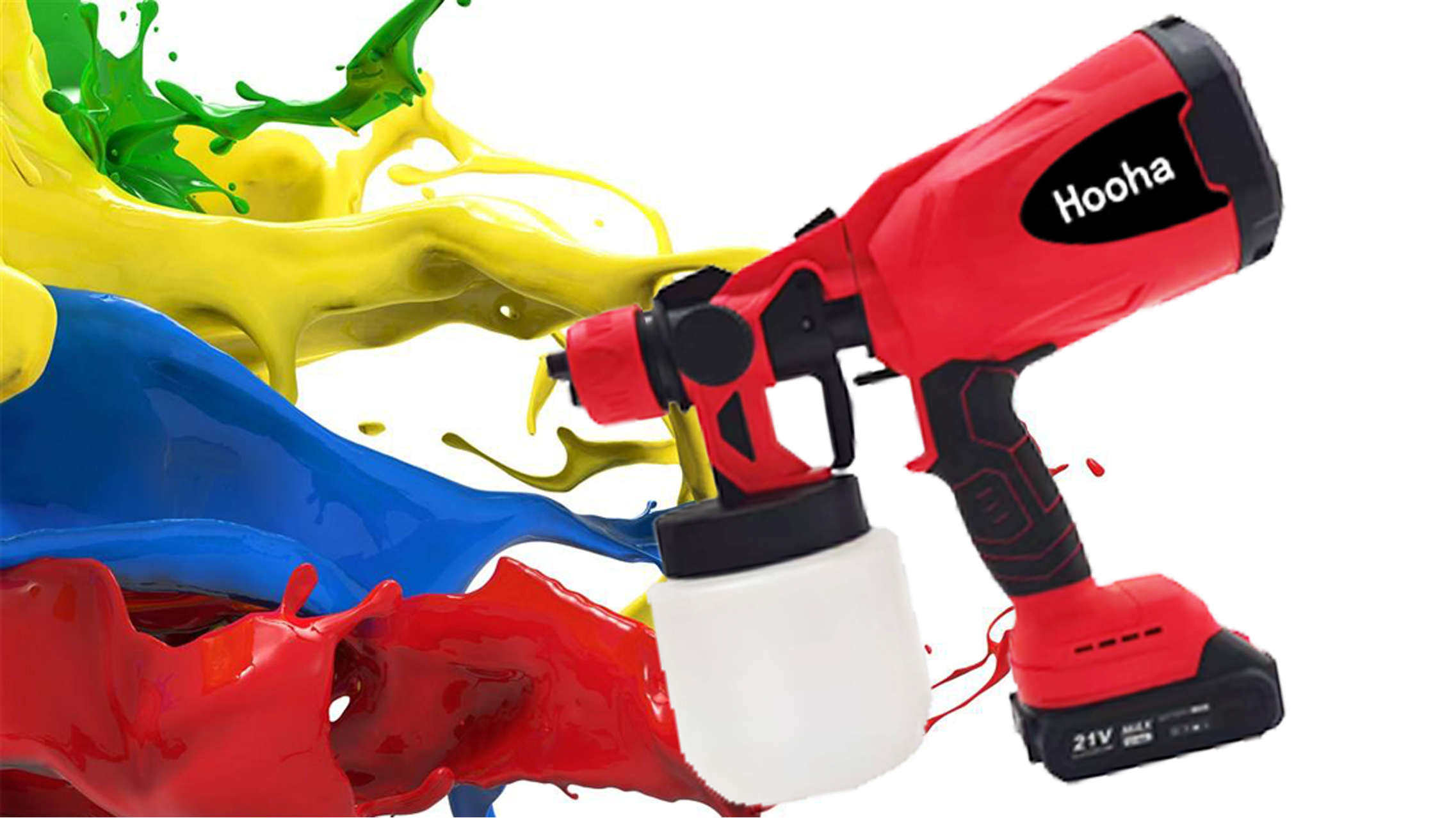 Amazon | 電動スプレーガン 塗装ガン 2.0Ah バッテリー1本 小型 800ml