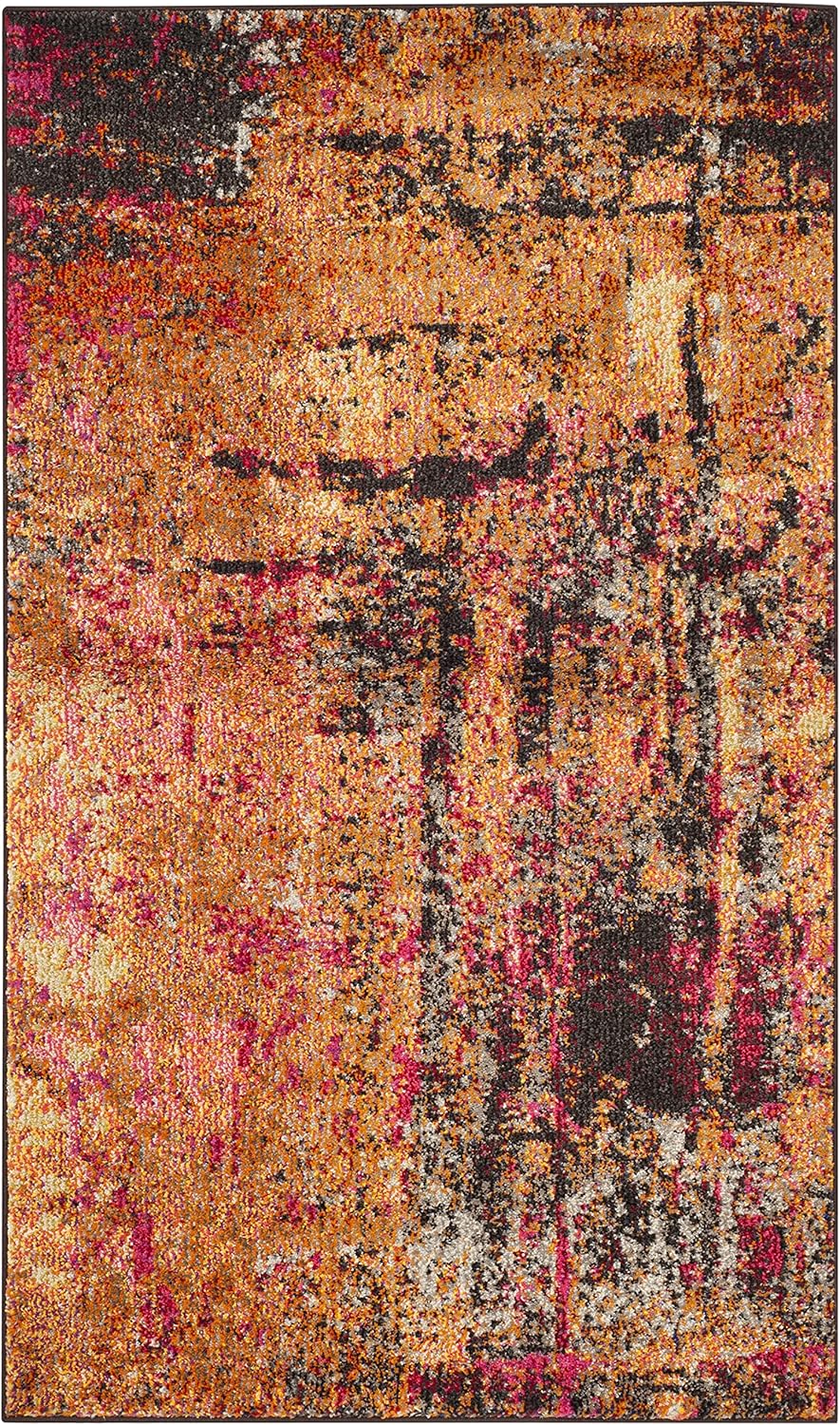 SAFAVIEH Monaco Collection Accent Rug - 3' x 5', Multi, Modern Abstract Design, Non-Shedding & Easy Care, Ideal for High Traffic Areas in Entryway, Living Room, Bedroom (MNC221F)