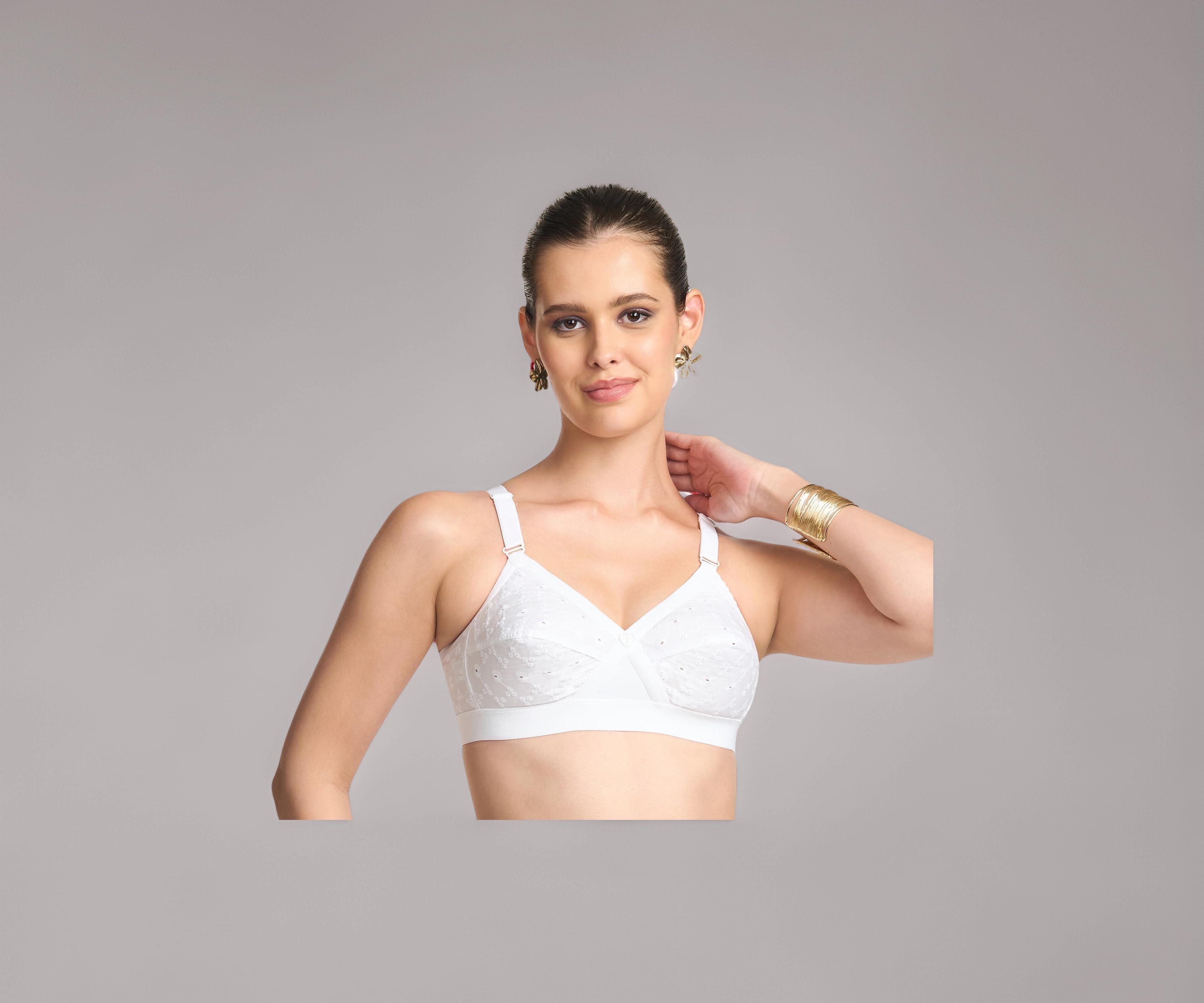 TRYLO Women Bra Cotton Non-Padded