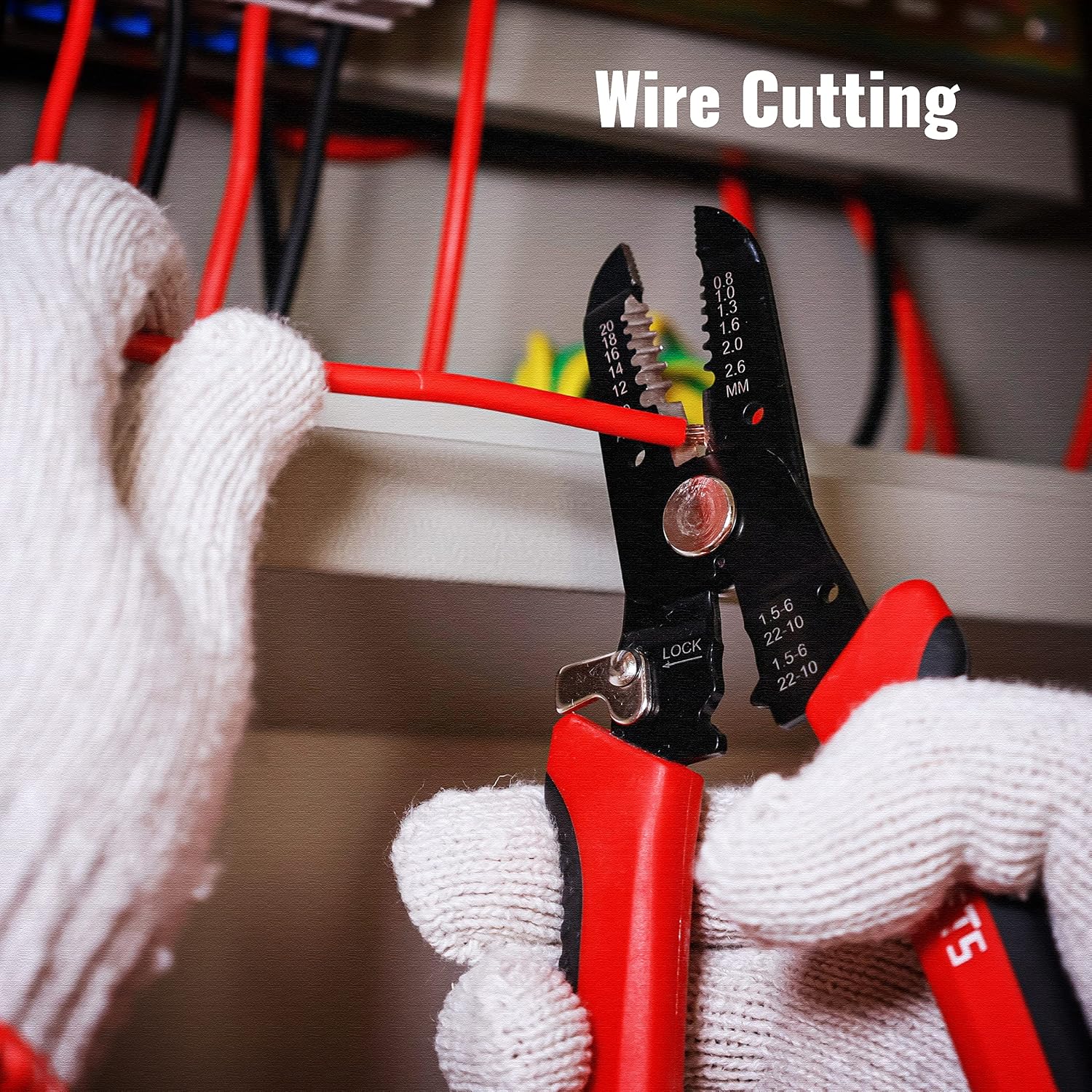 KAIWEETS Wire Stripper Wire Cutter Multifunction Stripping Tool for 10-20 AWG Wire Precision Hand Tool for Electricians Craftsman