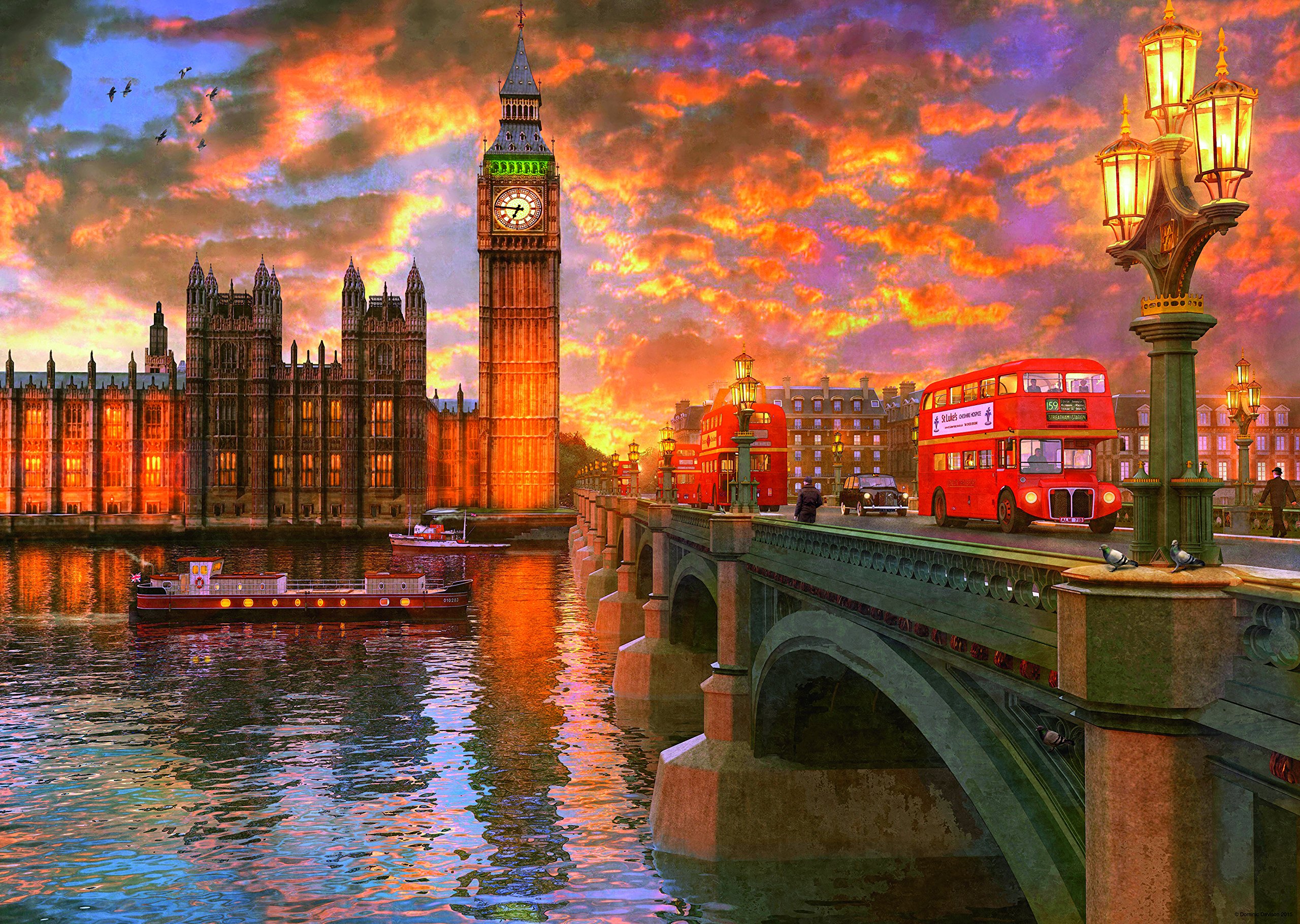 Puzzle Ravensburger - Tramonto Su Londra E Westminster, 1000 Pezzi - Foto 9
