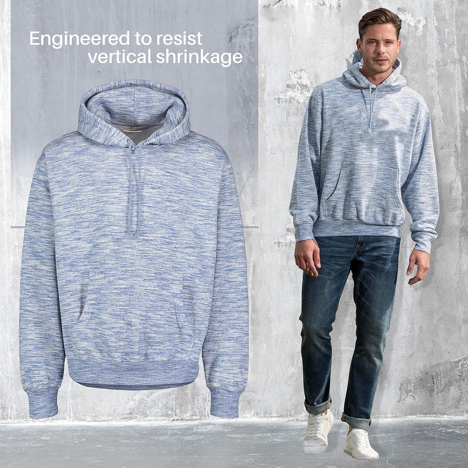 MV Sport Cool Fleece Hoodies for Men (Drawstring Hoodie Sweatshirt) Mens Hoodies Pullover - Image 3