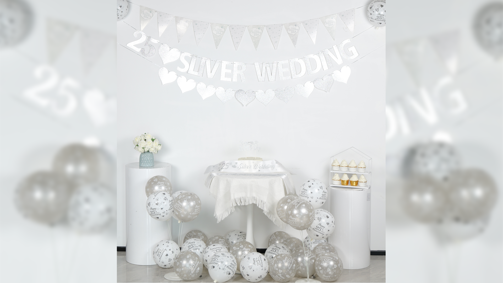 Prom Decorations 2025 25Th Wedding Anniversary Decorations At Wedding  Silver Wedding Anniversary Decorations, image size:1920x1080