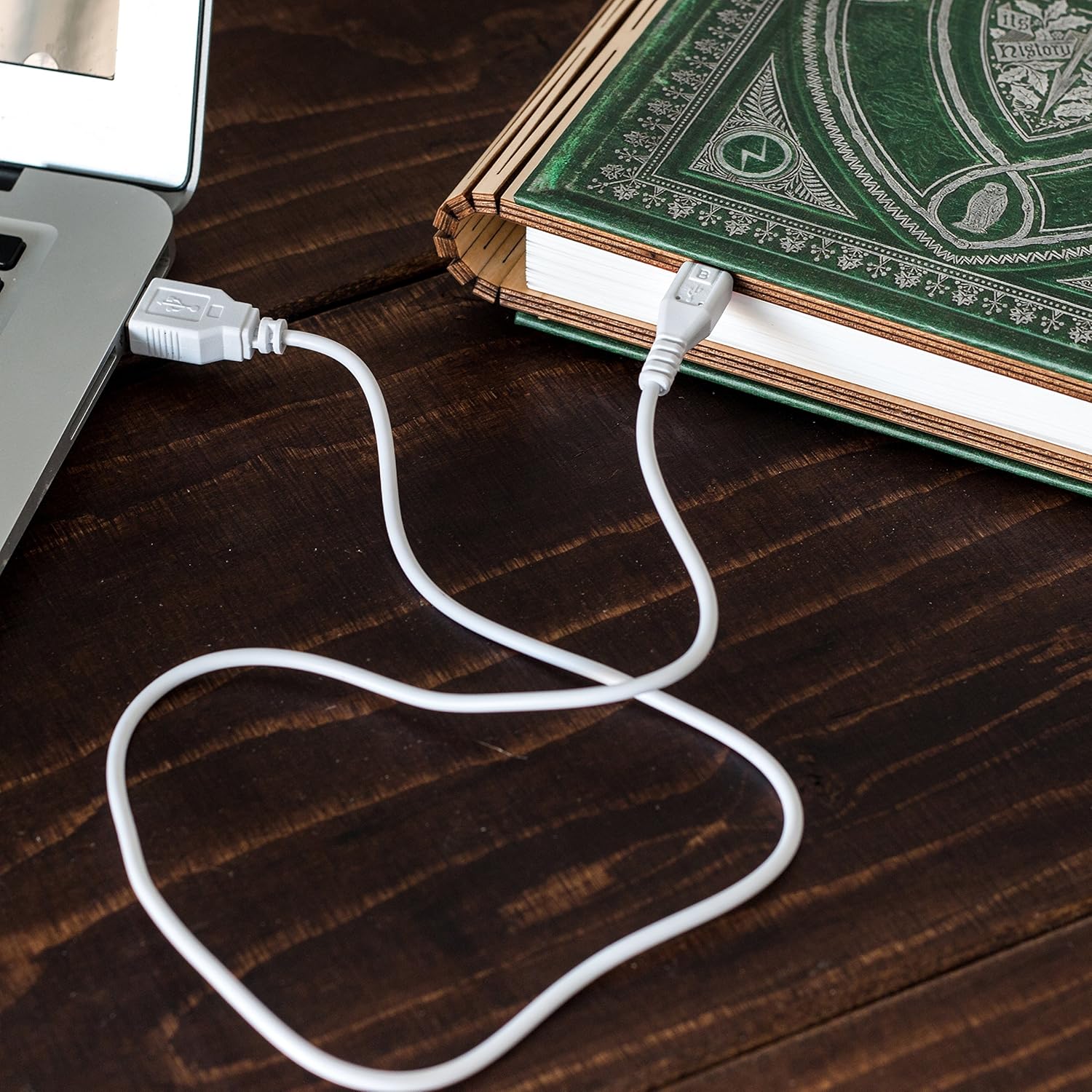 KleverCase Book Cover Themed 360 Degree Chargeable Reading Lamp, Night Light, Desk, Bedside Light. (Advanced Potion Making, Large Size White Light)