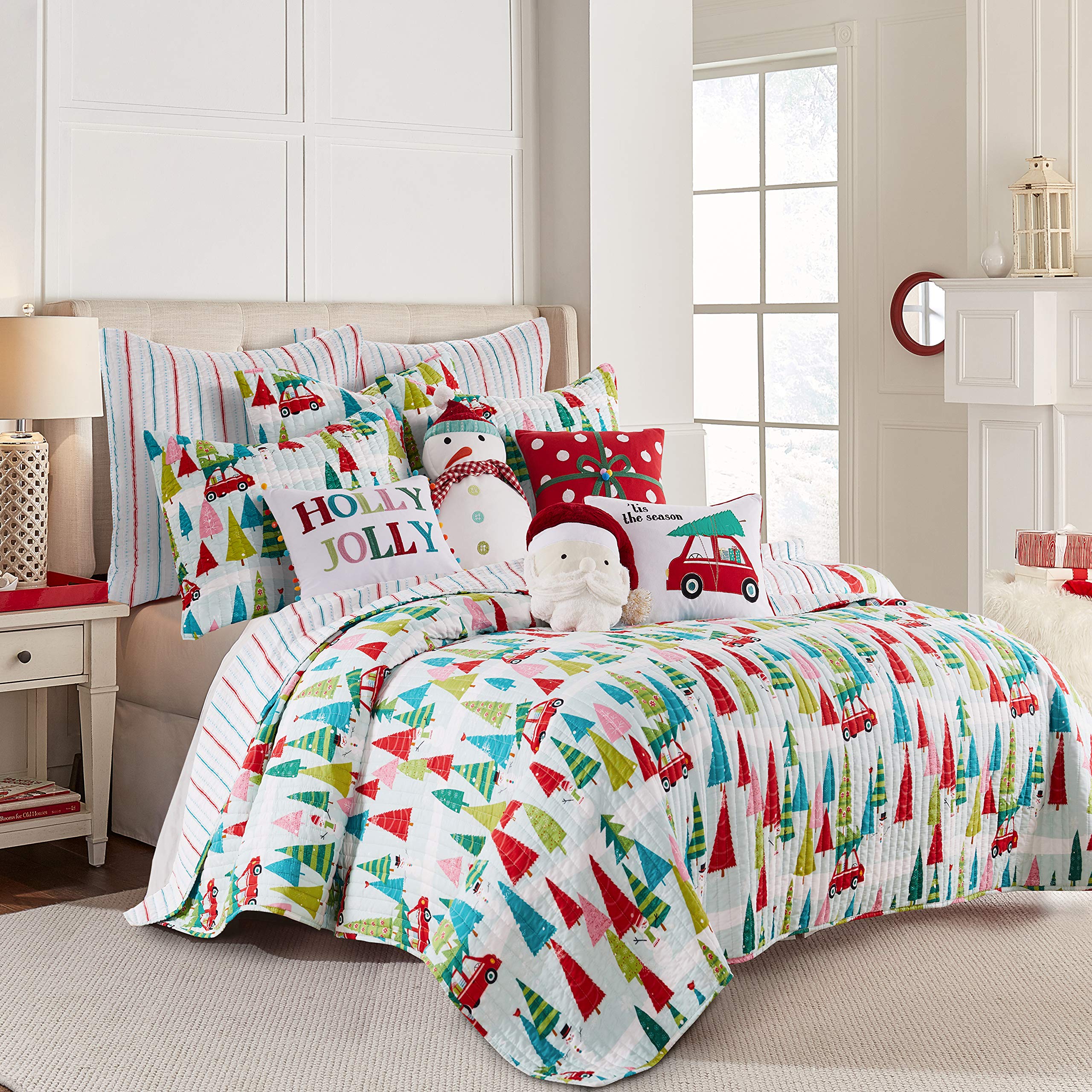 Levtex Home Merry \u0026 Bright Holly Jolly 