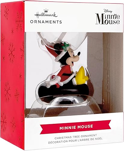 Miniatura 3 de Hallmark Disney Minnie Mouse on Snow Tube Adorno de Navidad