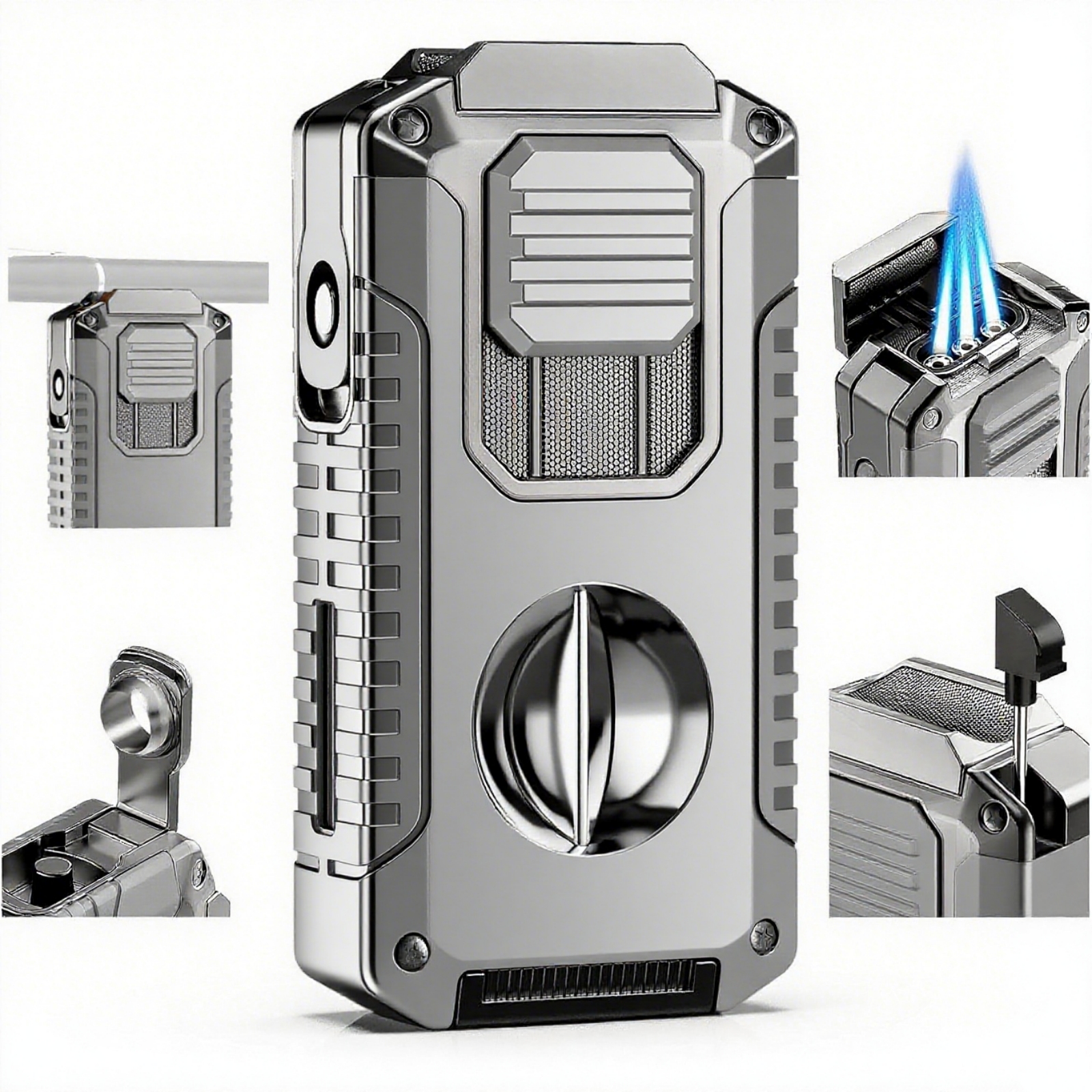 Encendedor Mechero Recargable Torch 5 en 1 Negro miniatura 7