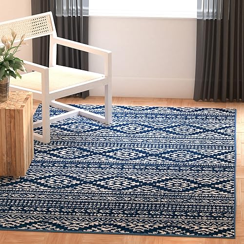 SAFAVIEH - Tapete de estilo marroquí bohemio con diseño tribal de la colección Tulum para colocar en sala de estar o dormitorio tapete pequeño de 4