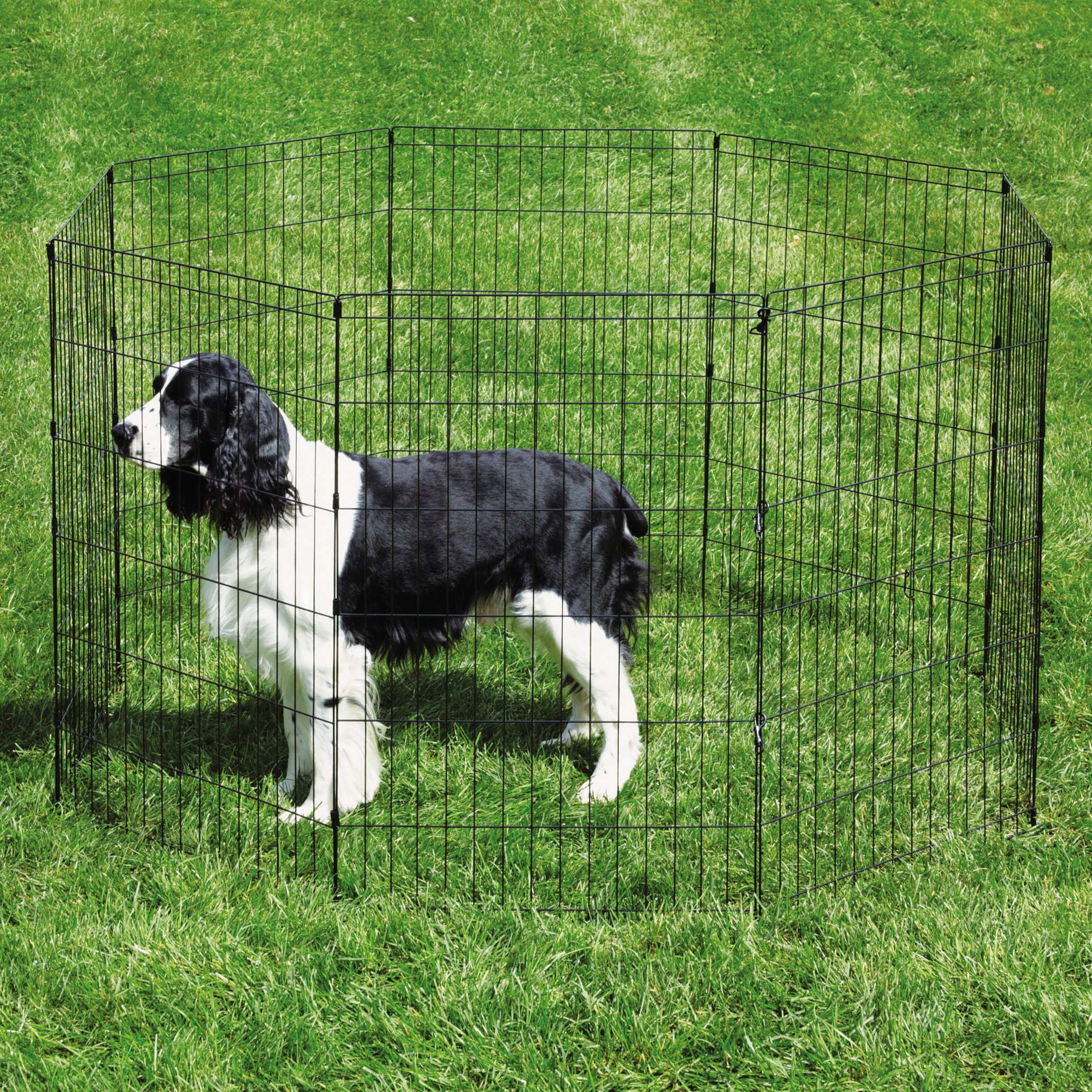 Pro Select Sure Ex Pen Pet Exercise Pen, Black 18In