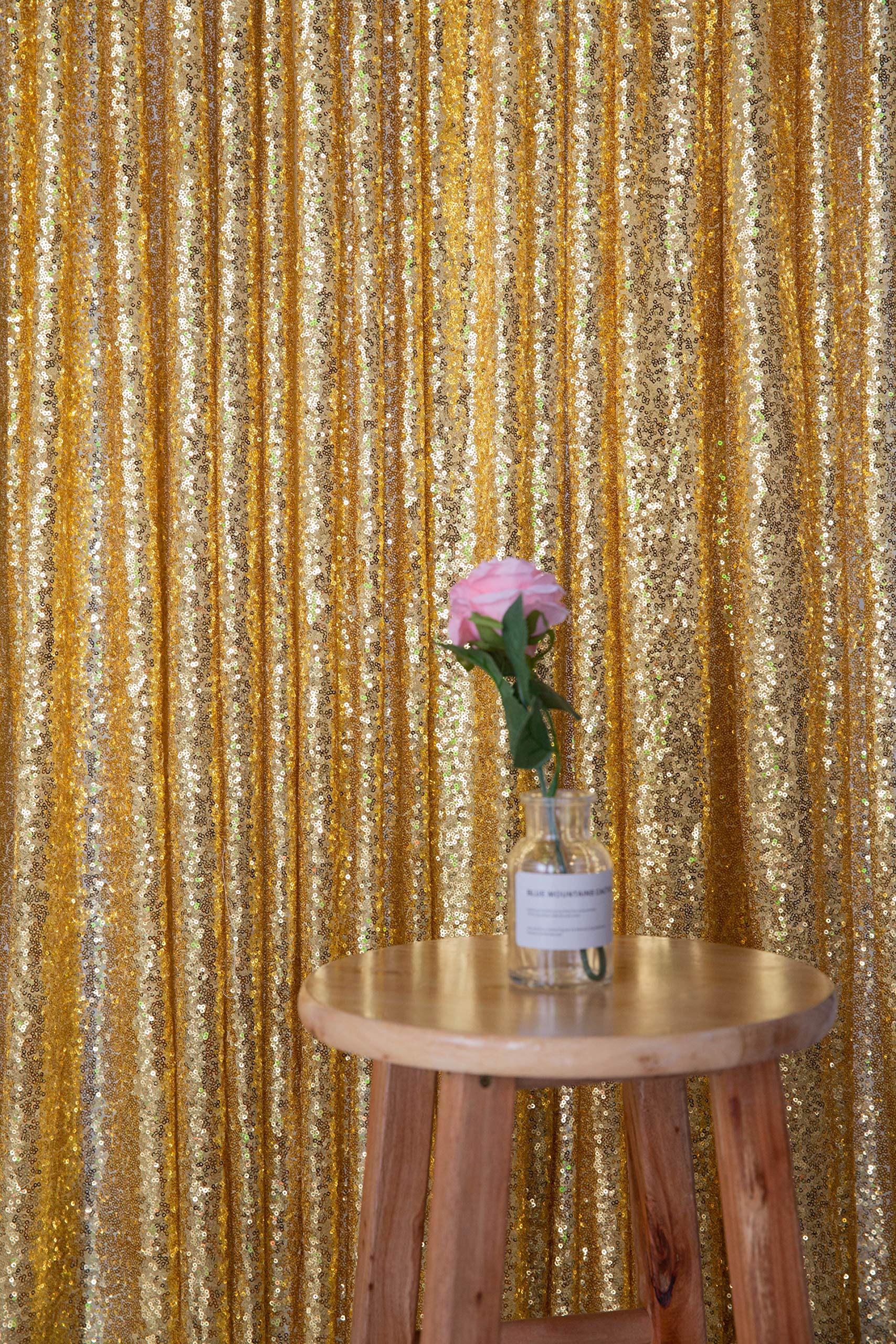 Kate 1.25x2.2m Fondo de Oro Lentejuelas para Fotografía, Photo Booth, Cortina de Tela para Boda, Cumpleaños, Decoraciones Navideñas