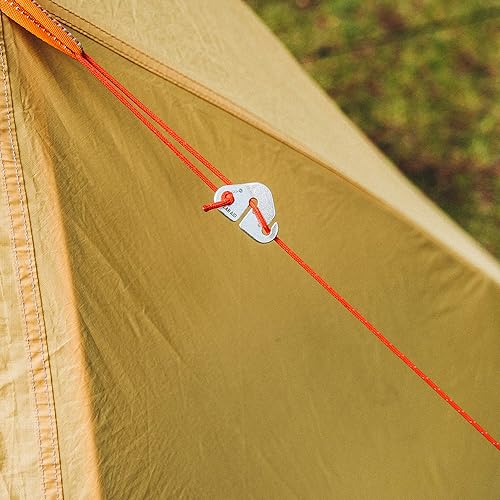 Miniatura 7 de GEAR AID Kit reflectante Guyline con tensores de línea para tiendas de campaña y lonas, 50 pies, naranja