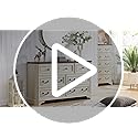 T4TREAM Farmhouse 7 Drawers Dresser for Bedroom, 54" Wide Wood Rustic Chest of Drawers with Natural Texture, Vintage Design, Storage Dressers Organizer for Bedroom, Living Room, Dark Rustic Oak
