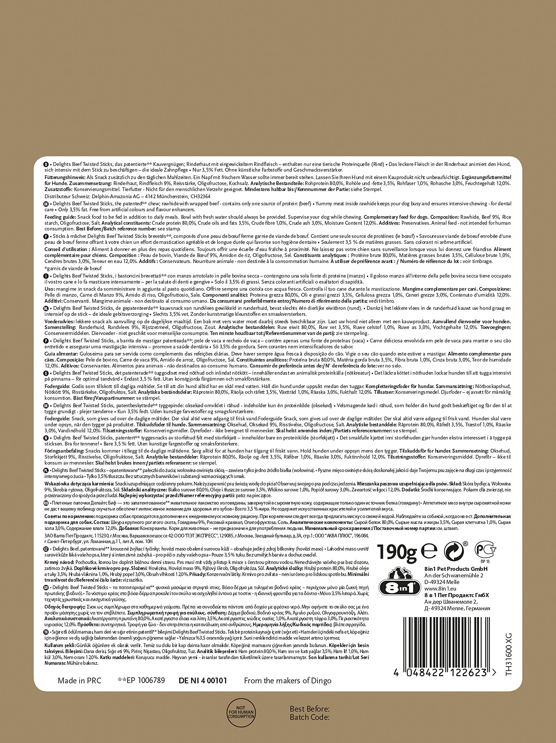8 en 1 Delights Twisted Sticks 35 Palos