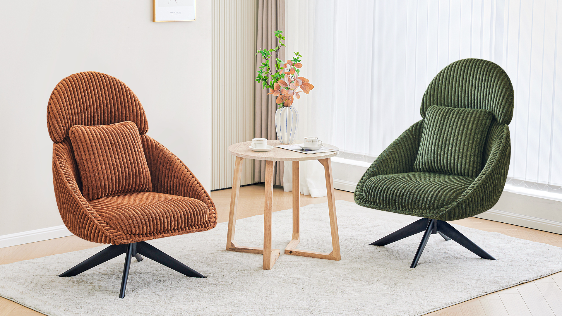 Sillón Plegable Corduroy Gris miniatura 7