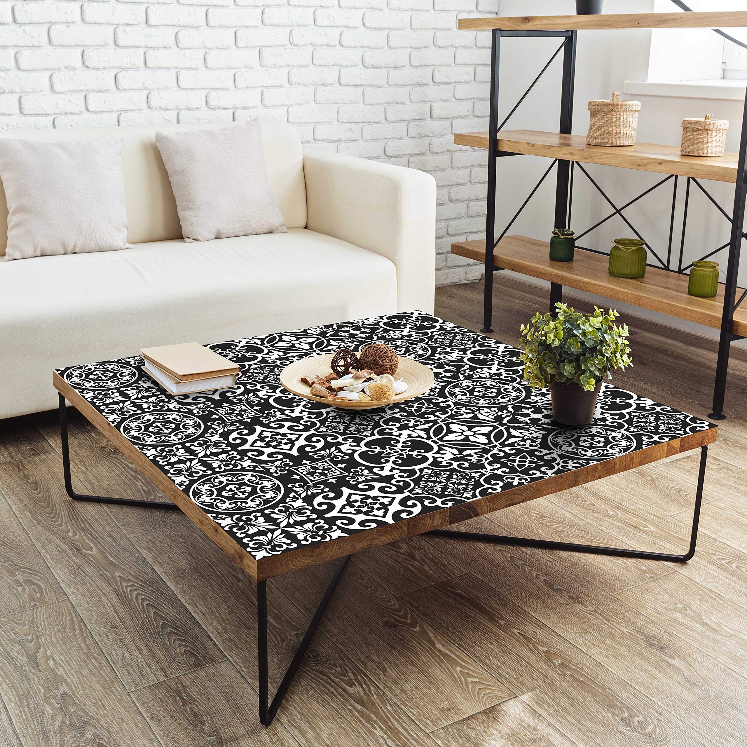 The Tile Sticker CompanyBlack Victorian Modern Retro Morrocan transfers decals peel and stick (mixed black modern, 6 inch)