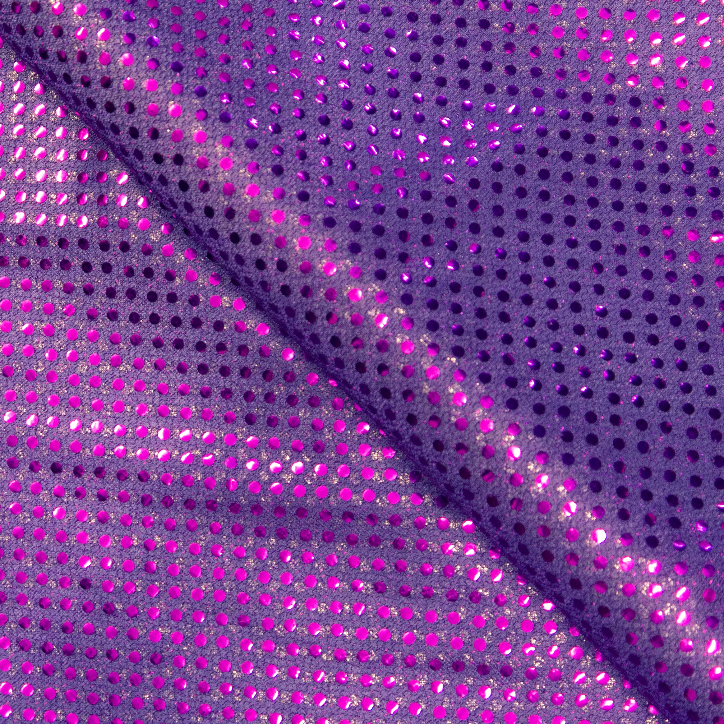 Sequin Fabric Sparkly Shiny Bling Glitter Material Cloth 112cm Wide Drape Craft (Purple, Per Metre)