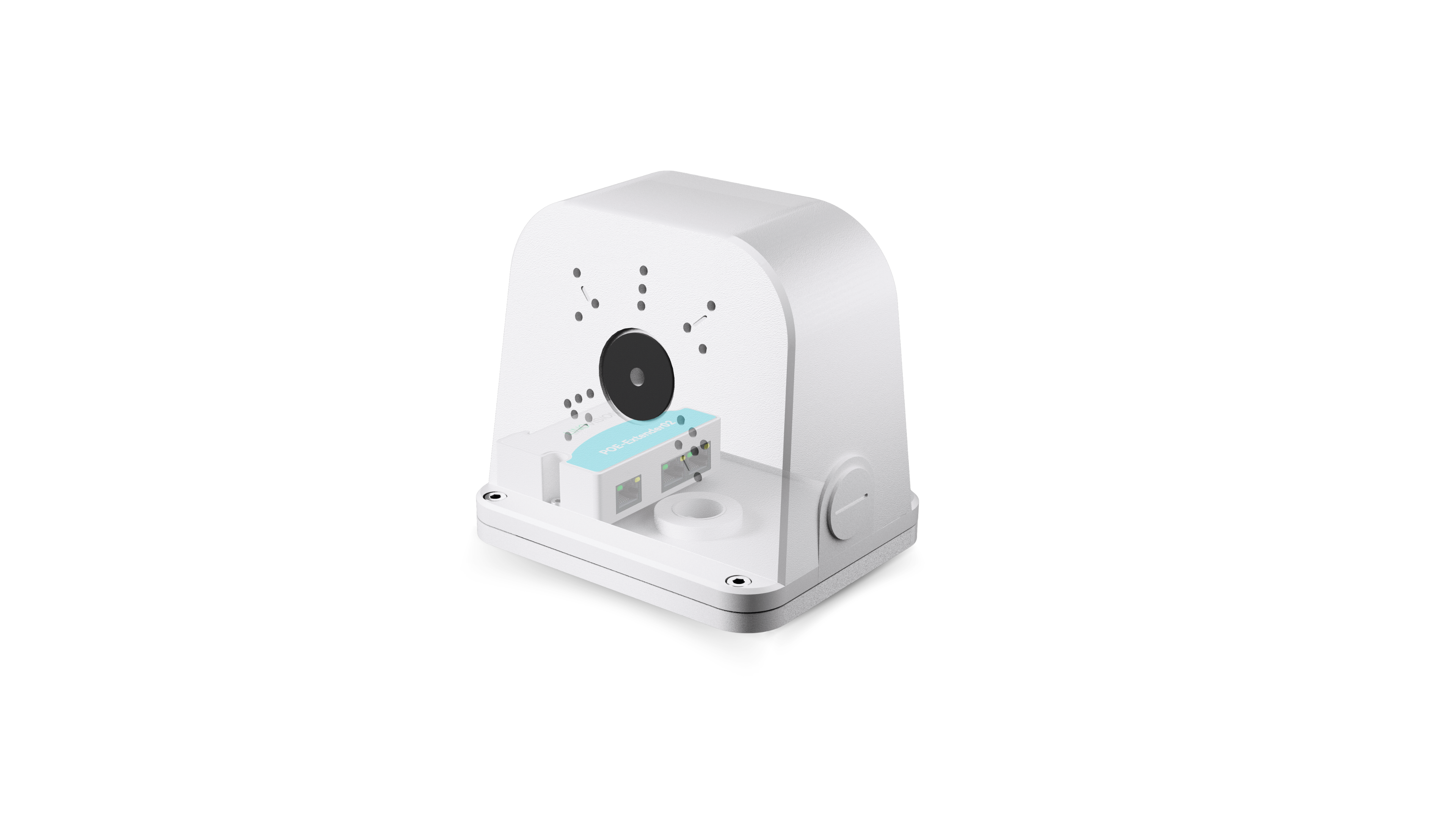 LINOVISION Industriële 2-poorts Gigabit PoE-extender, Passthrough en Split 30W PoE naar twee PoE Camera's of Wireless AP's, PoE Repeater of Booster om extra 100m te verlengen