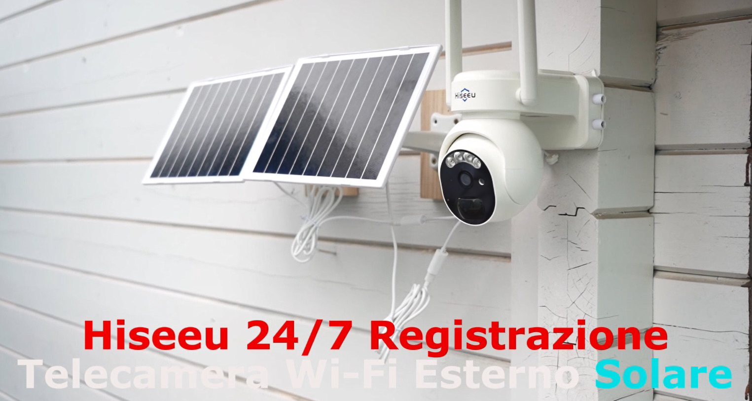 Trade Shop - Telecamera Con Pannello Solare Wifi 2mpx Infrarossi Sd Sensore Movimento Abq Q1 85731662