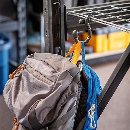 Miniatura 5 de Nite Ize Gear Tie Gancho en S flexible, gancho en S flexible para garaje, armario, cocina y plantas, negro (paquete de 2)