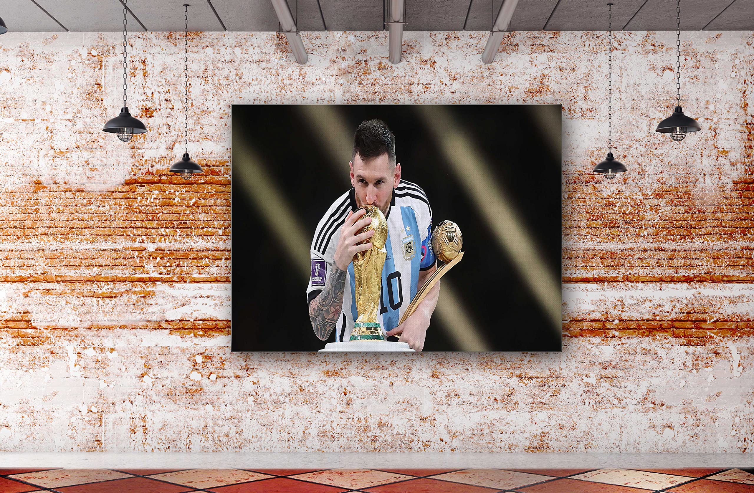 SpiritualHands Lionel Messi Poster sur toile Messi Argentine