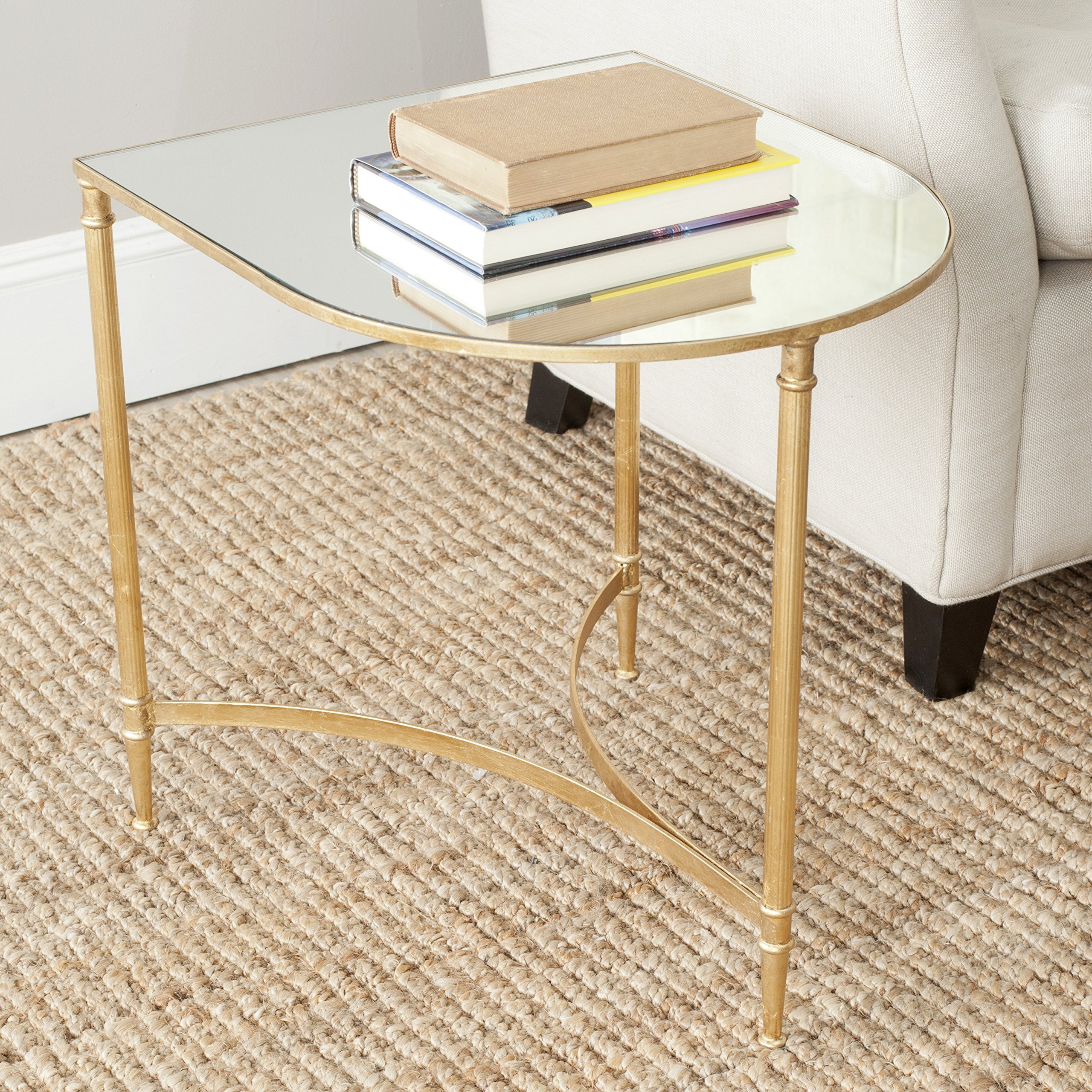Safavieh EAF2532A Hudson Table d'Appoint Métal Or/Miroir 50 x 45 x 50,8 cm