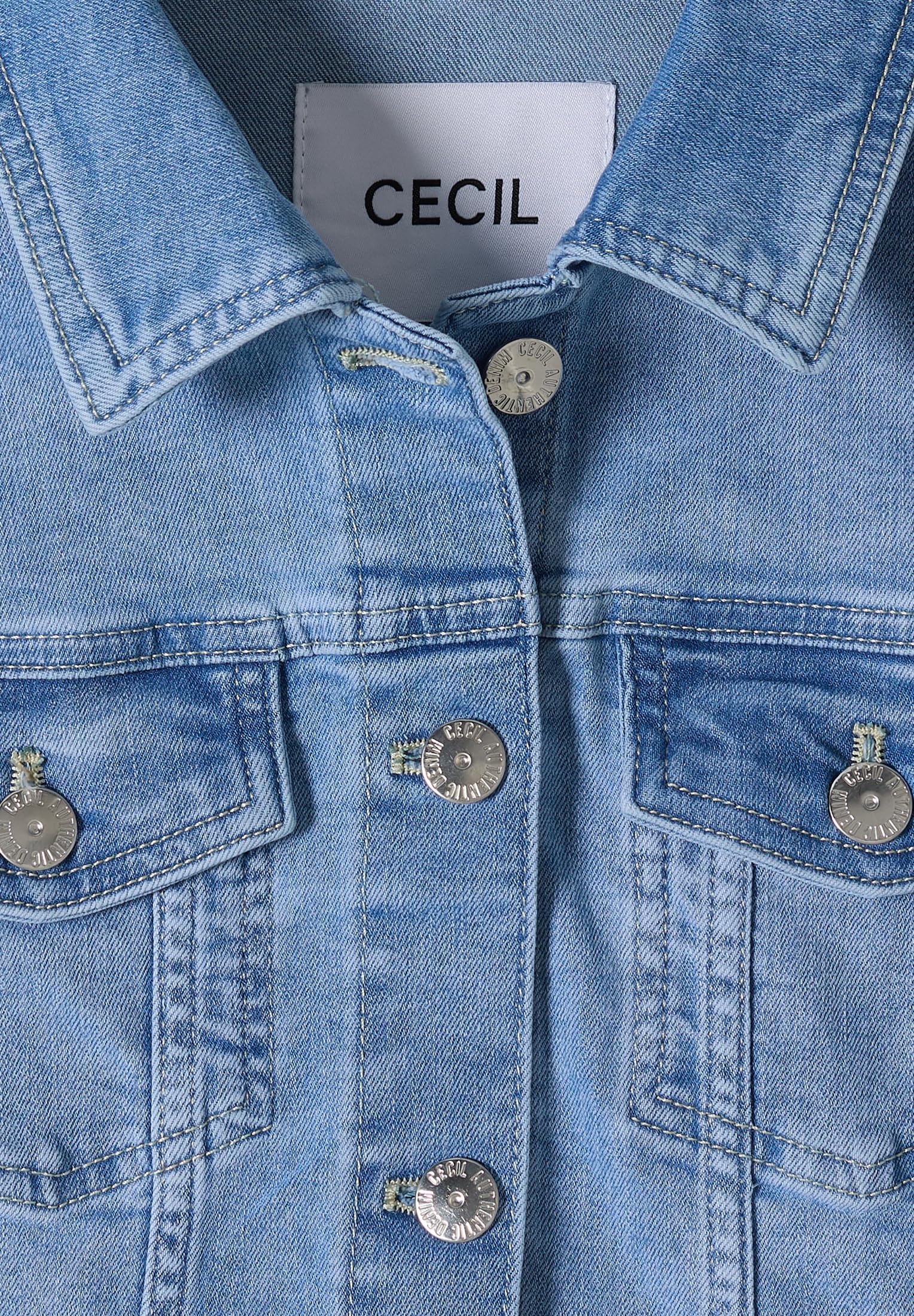 Cecil Jeansjacke mit Brusttaschen und Knöpfen