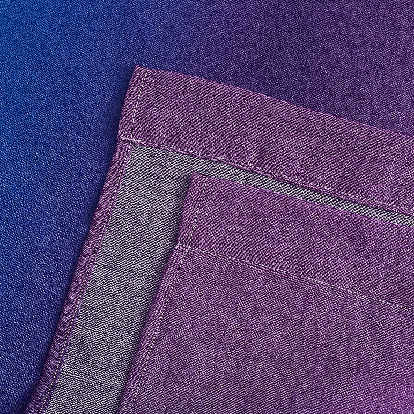 NICETOWN Tende in Voile per Camera da Letto, Lino, Colori Sfumati Iridescenti, 140 x 175, Arcobaleno, Confezione da 2