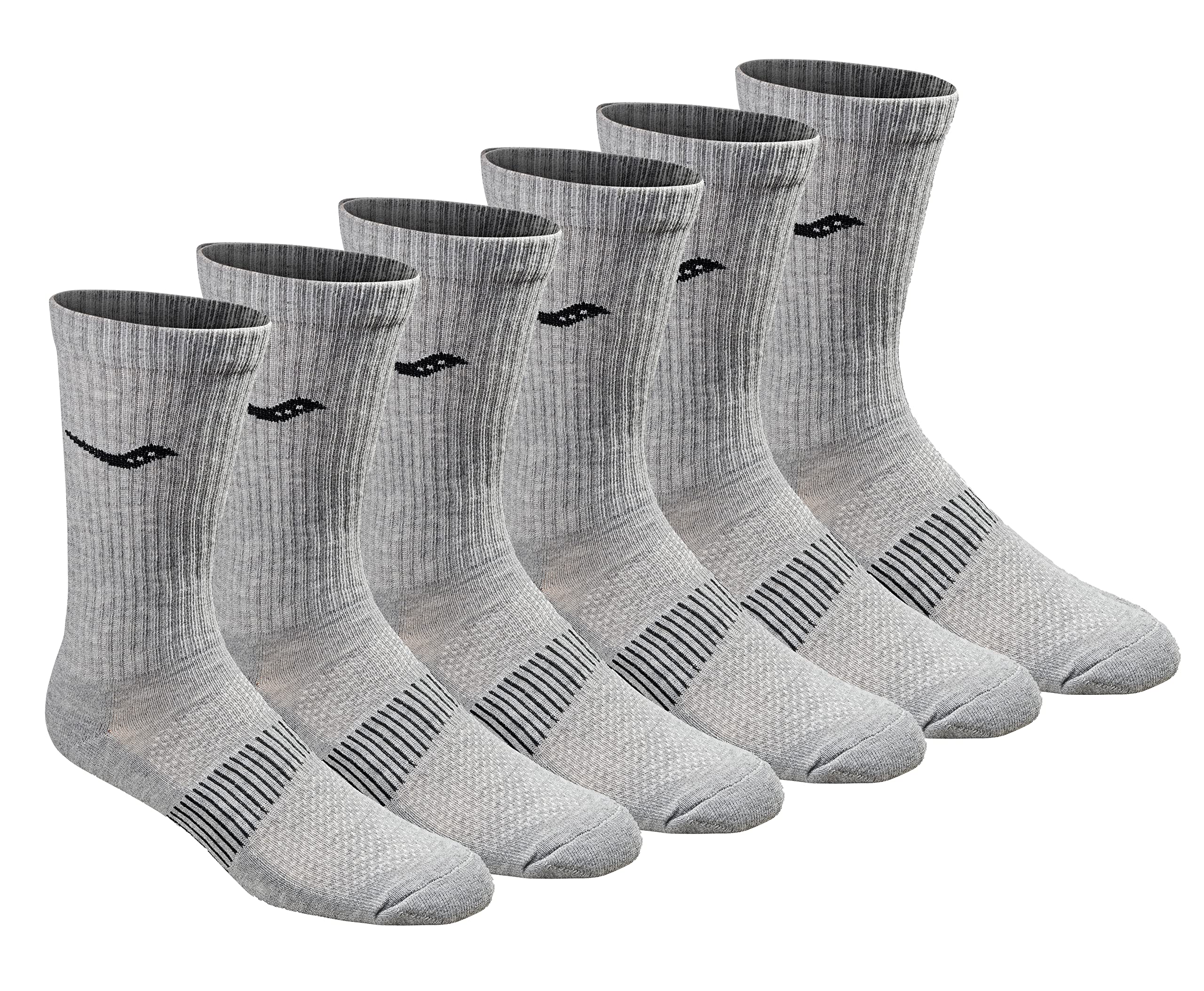 Sauconymens Multi-pack Mesh Ventilating Comfort Fit Performance Crew Socks Running Socks